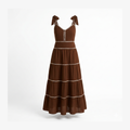 Vibrant Brown Tiered Dress