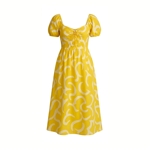 Yellow Printed Dress