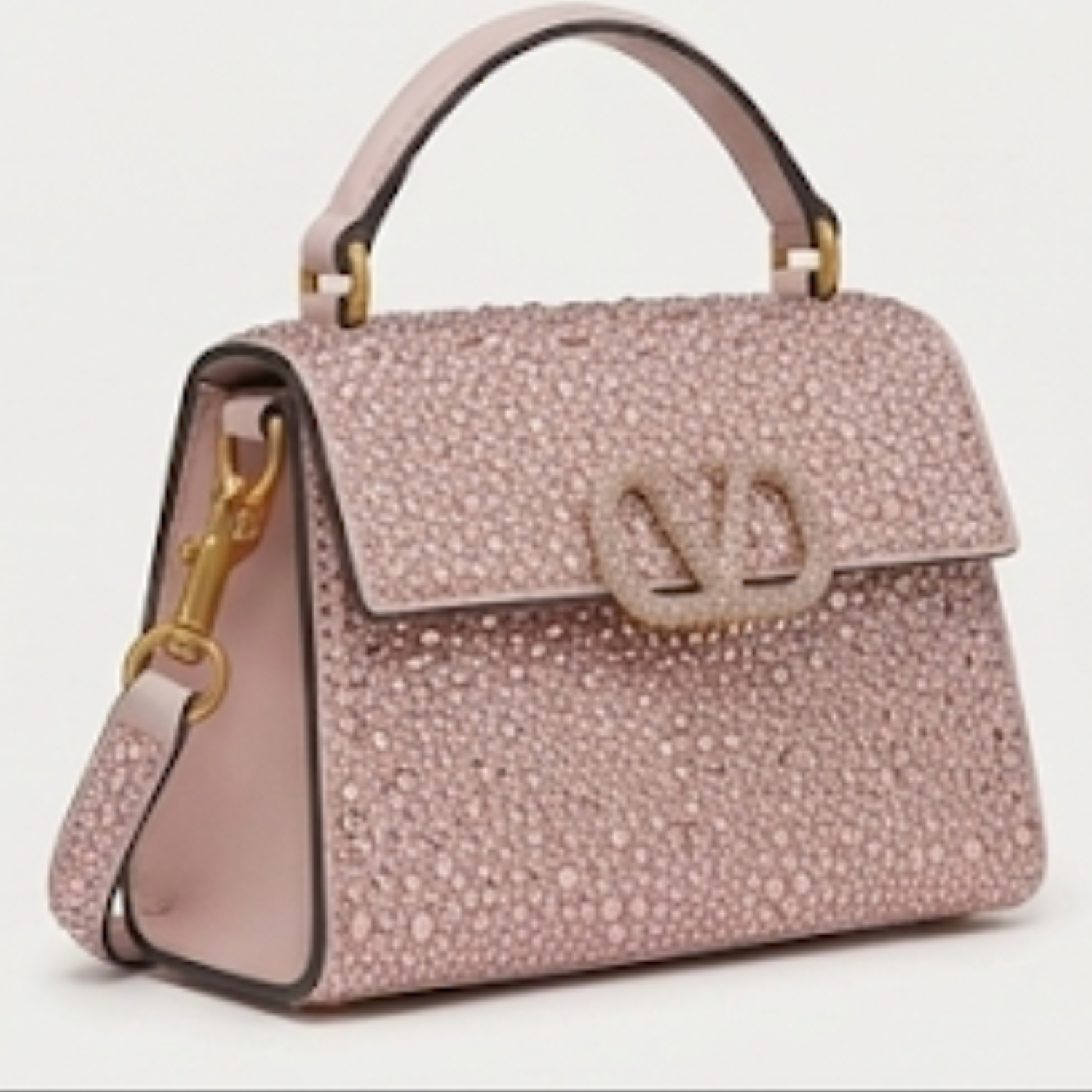 Valentino Garavani Mini VSling handbag entirely covered in rhinestones