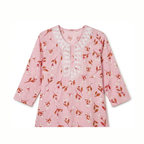 Elegant Lite Pink Floral Waist-Length Short Kurta