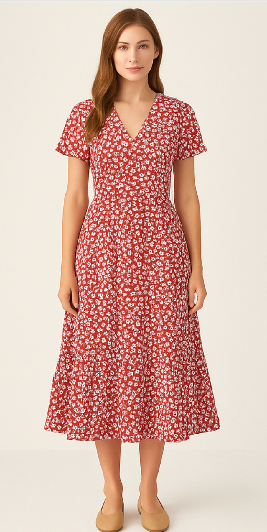 Asymmetric hemline printed frock