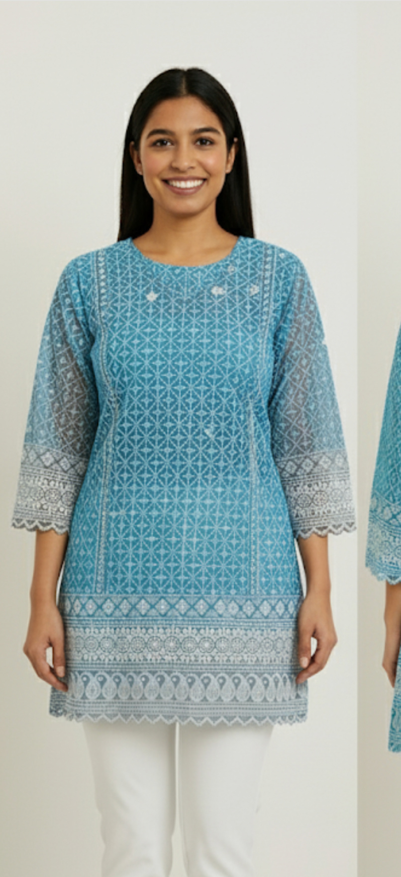 Blue Short Kurta