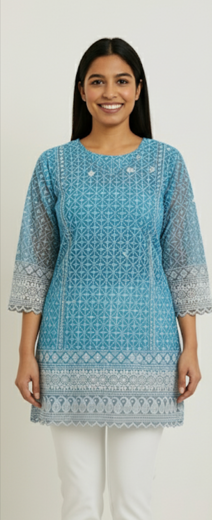 Blue Short Kurta