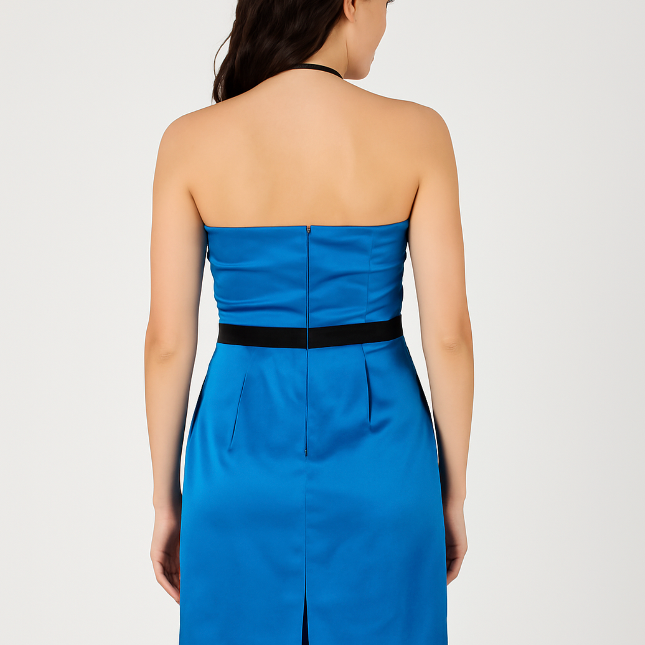 Blue Strapless Dress