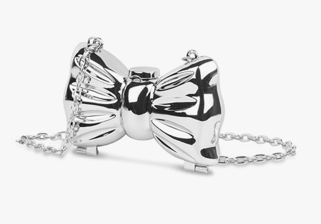 Bow Shaped Metal Mini bag in Silver