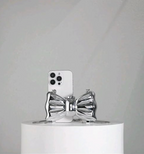 Bow Shaped Metal Mini bag in Silver