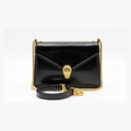 Bvlgari Serpenti Forever Mini Black crossbody bag in a textured finish