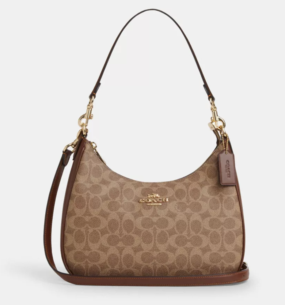 Coach Bailey hobo bag in signature canvas and leather trim