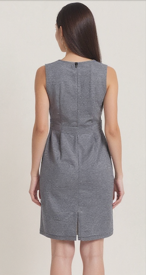 Gray Wrap Dress