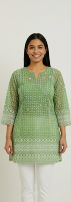 Green Short Kurta