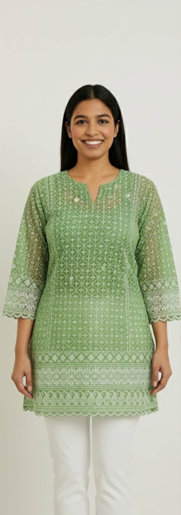 Green Short Kurta