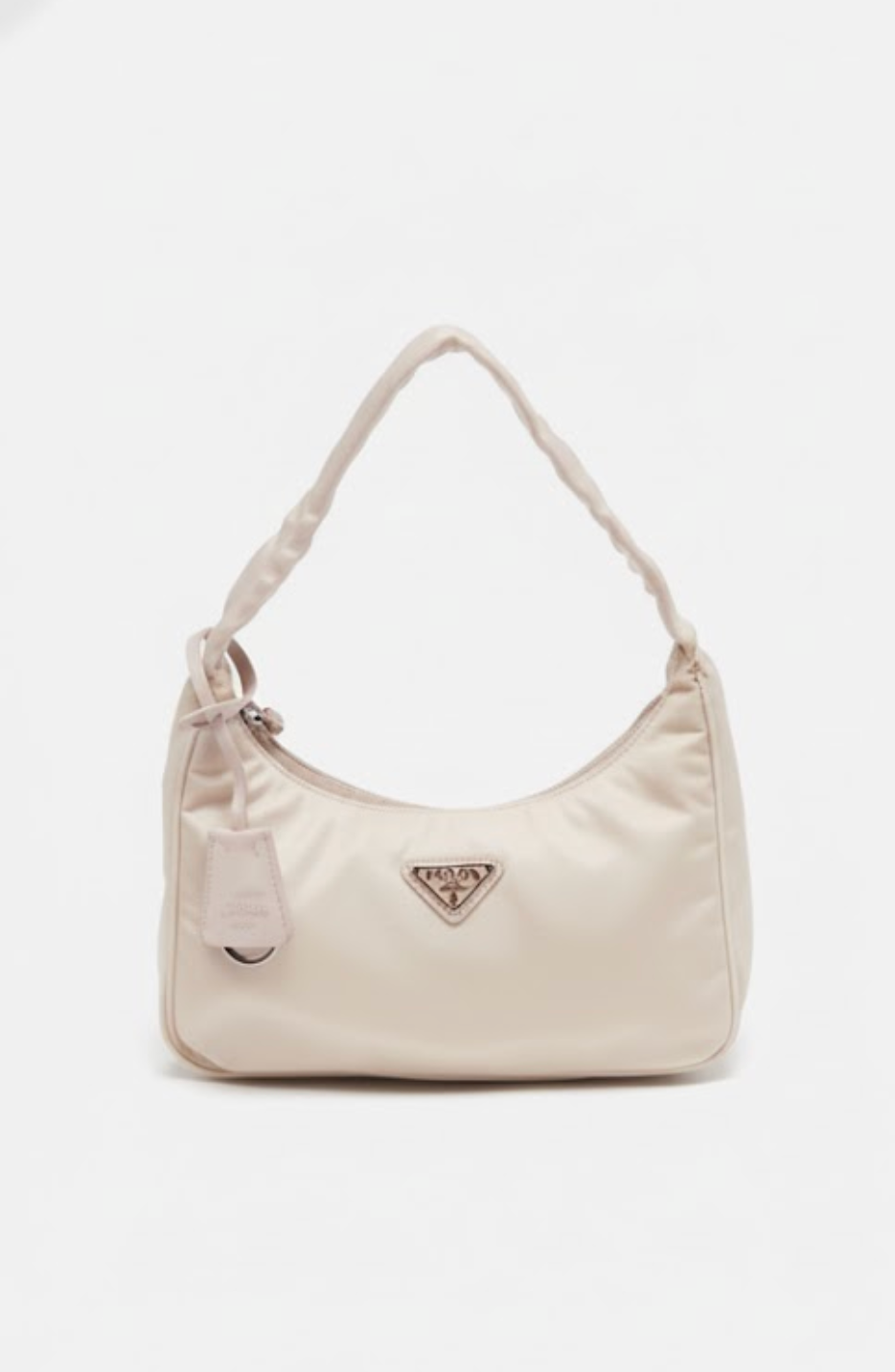 Nylon Soft hand Bag in White