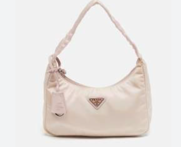 Nylon Soft hand Bag in White