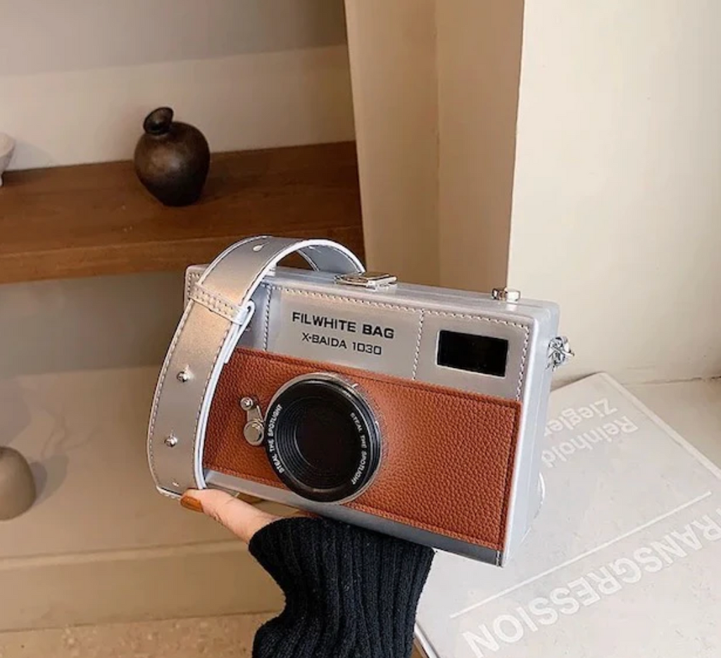 Old School Camera Shaped Hand Bag