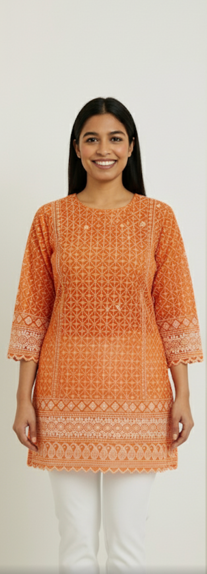 Orange Short Kurta