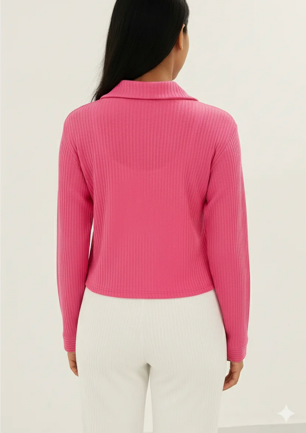 Pink Ribbed 2 Piece Top