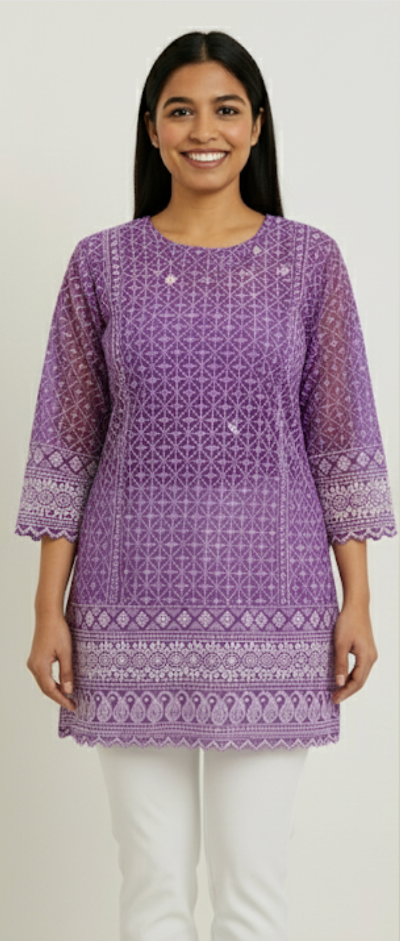 Purple Short Kurta