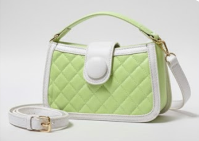 Quilted Shoulder Bag in Green