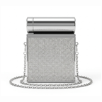 Acrylic Hand Bag With Mirror Inside in White