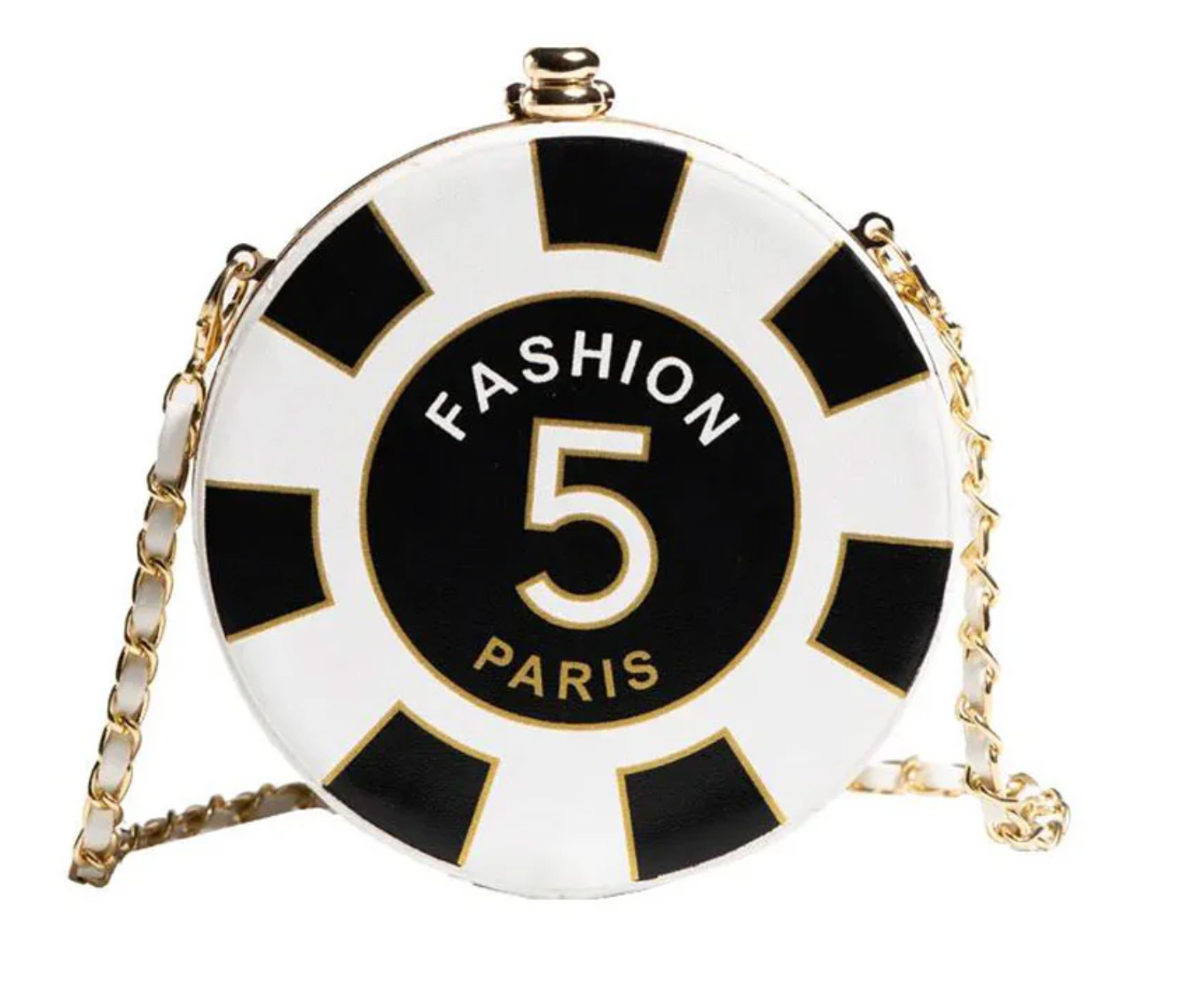 Round Shoulder Bag in Black