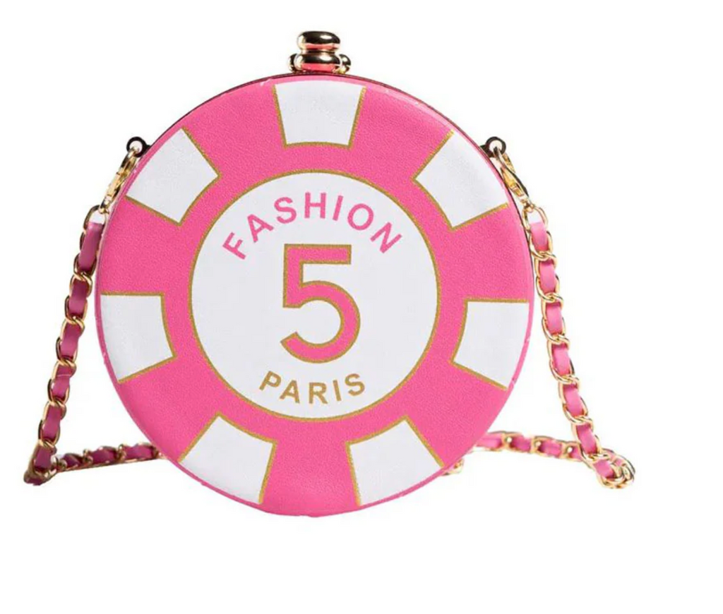 Round Shoulder Bag in Pink