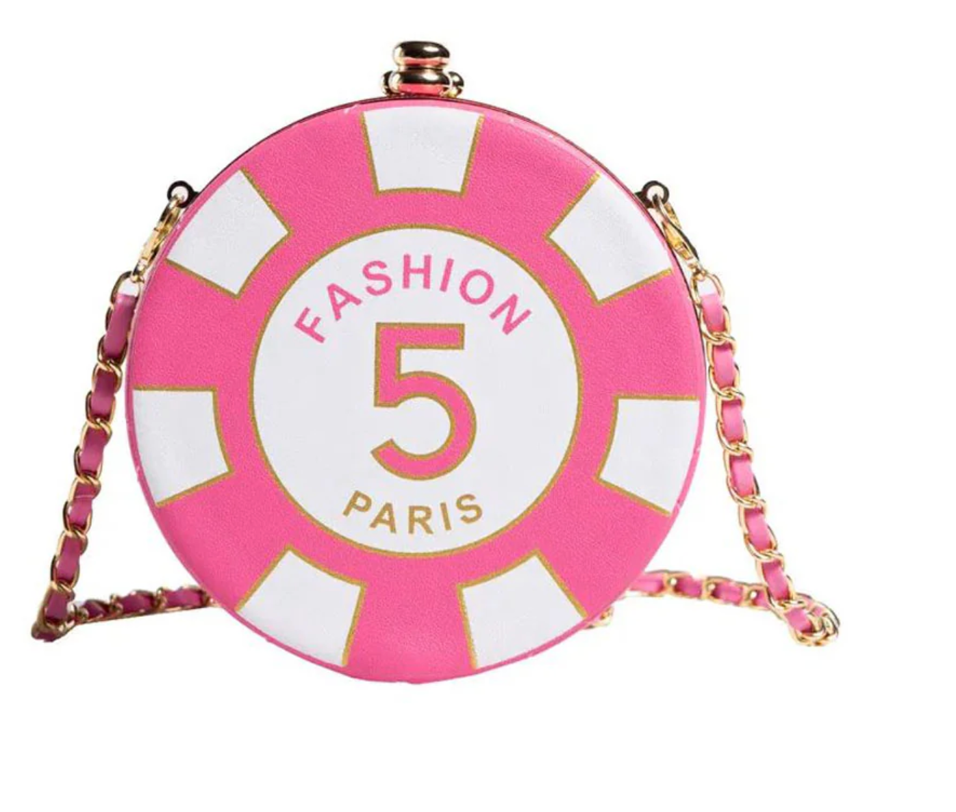 Round Shoulder Bag in Pink