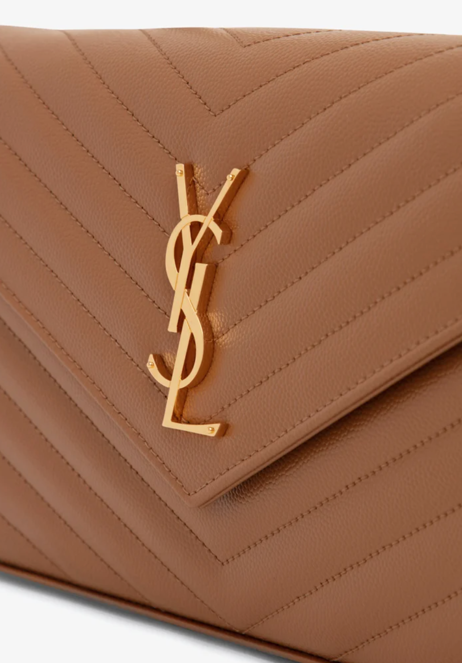 Saint Laurent Loulou medium shoulder bag in black matelassé leather.