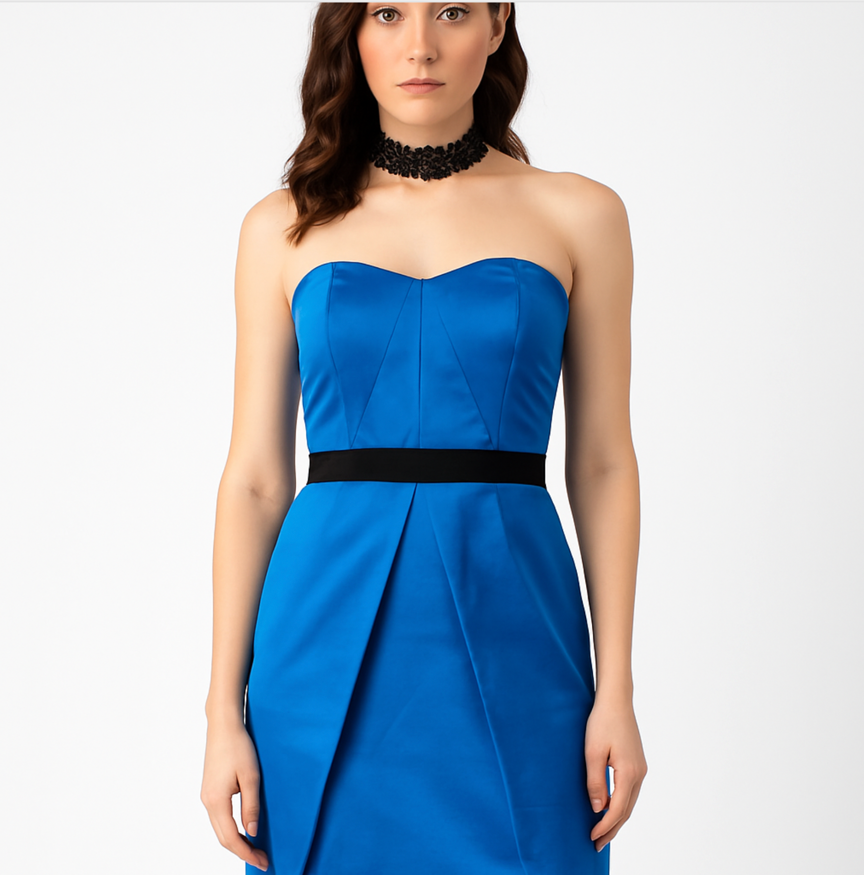 Blue Strapless Dress
