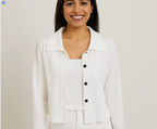 White Ribbed 2 Piece Top