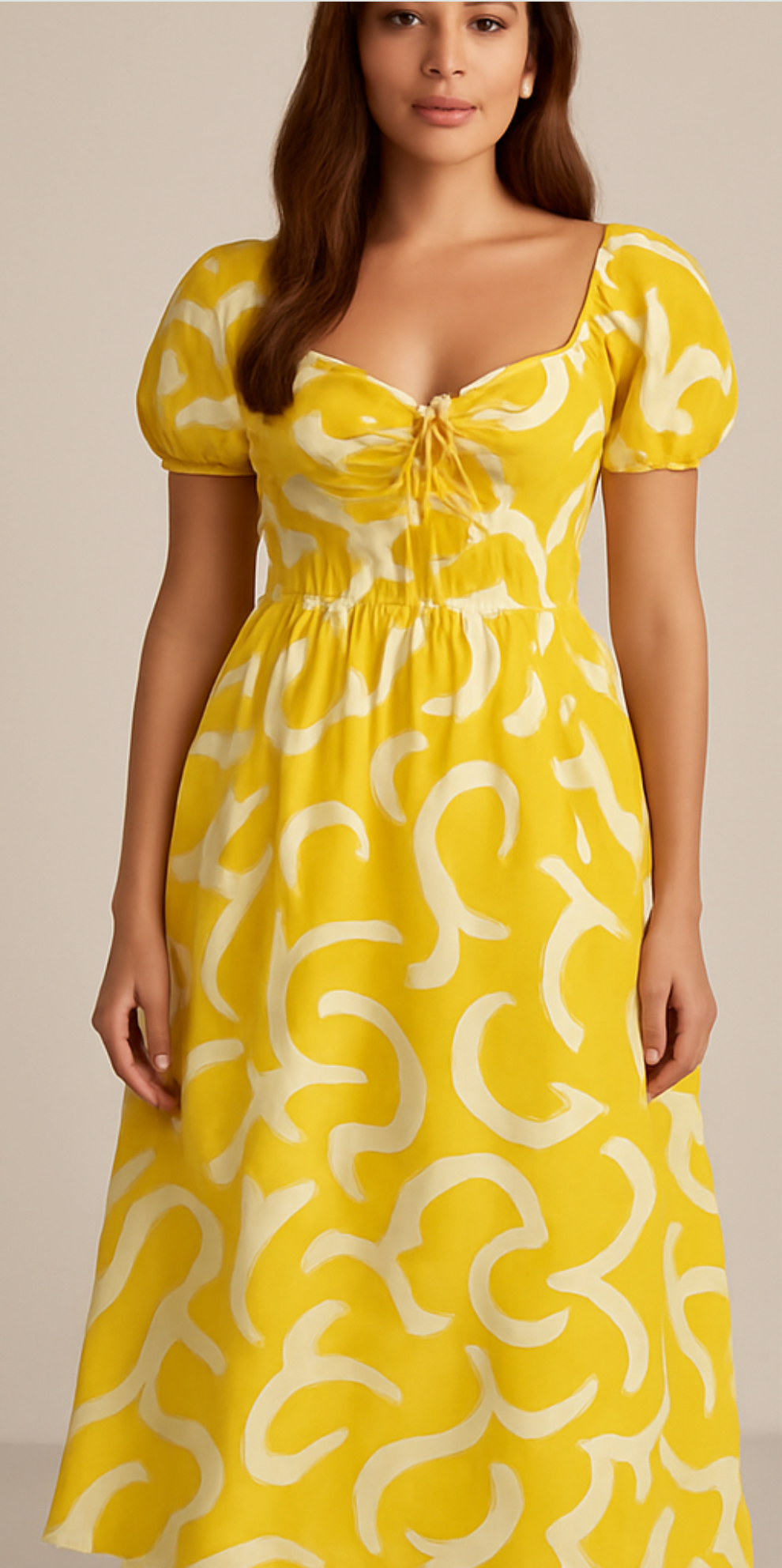 Yellow Printed Dress
