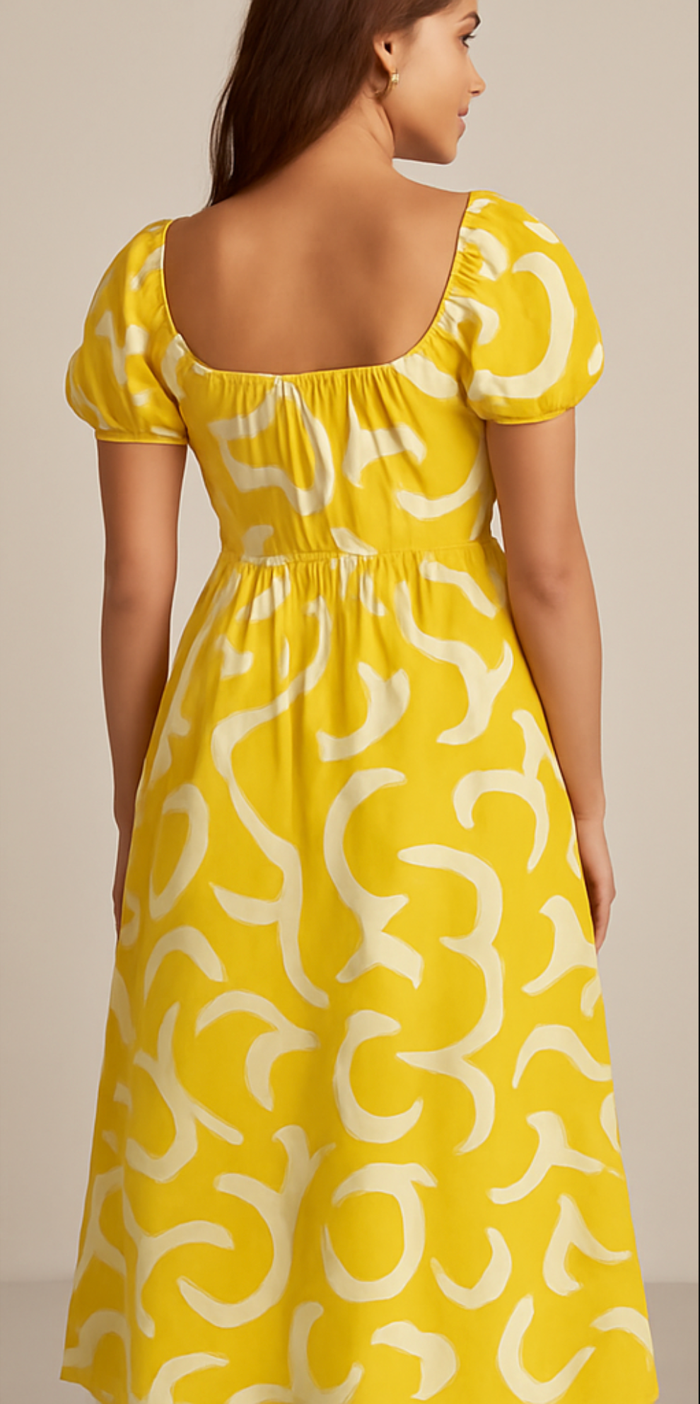 Yellow Printed Dress
