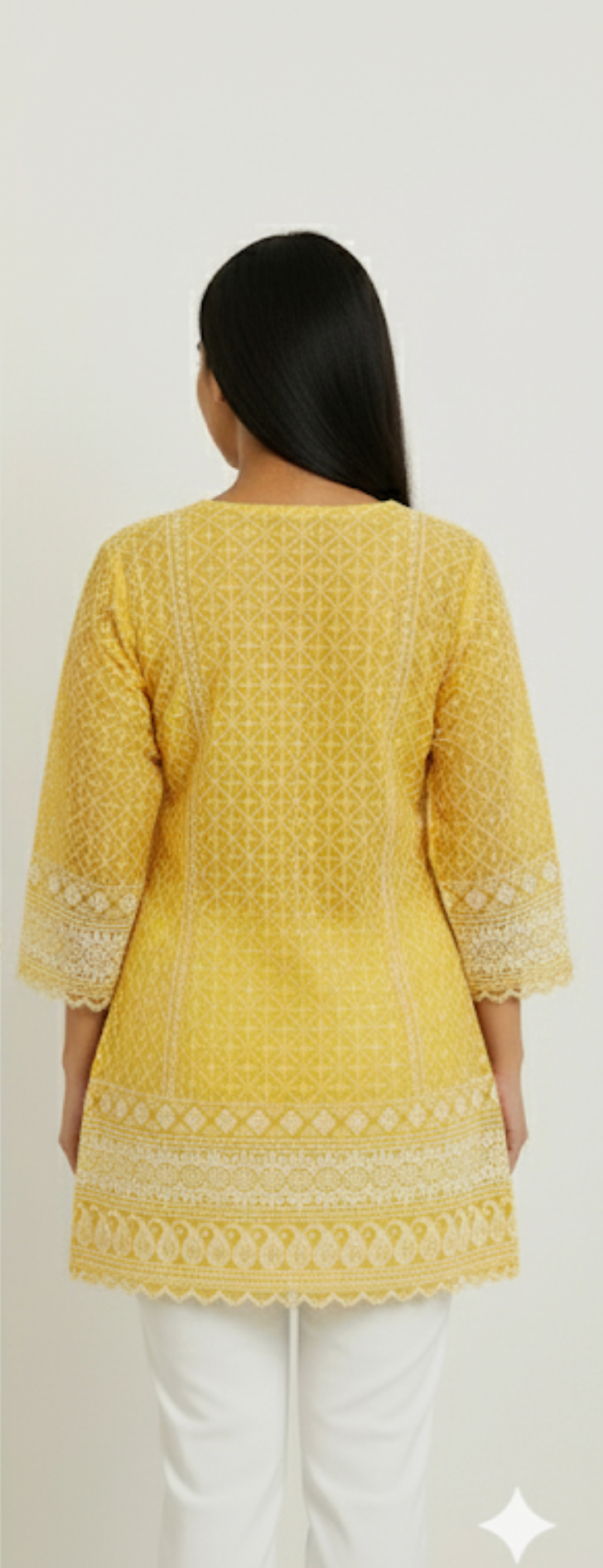 Yellow Short Kurta