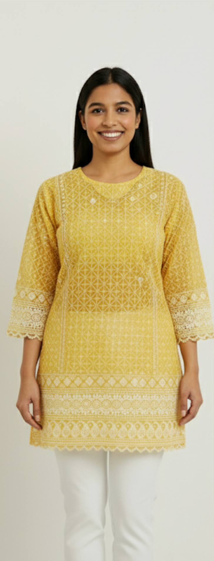 Yellow Short Kurta