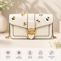 Coach Daisy Embroidered Flap Bag – White