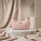 Nylon Soft hand Bag in Pink