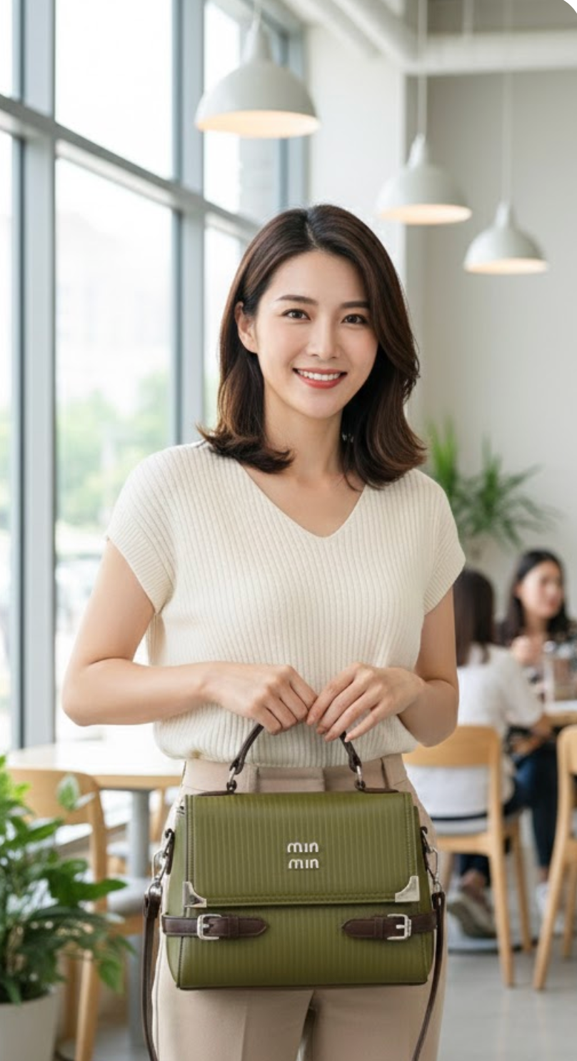 min min premium leather sling bag